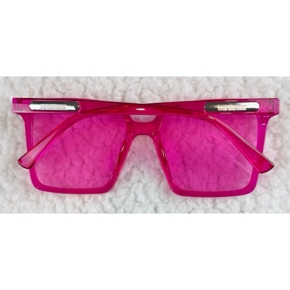 (NIB) RENNES • Hot Pink Square Frame Fashion Glasses - Picture 9 of 16